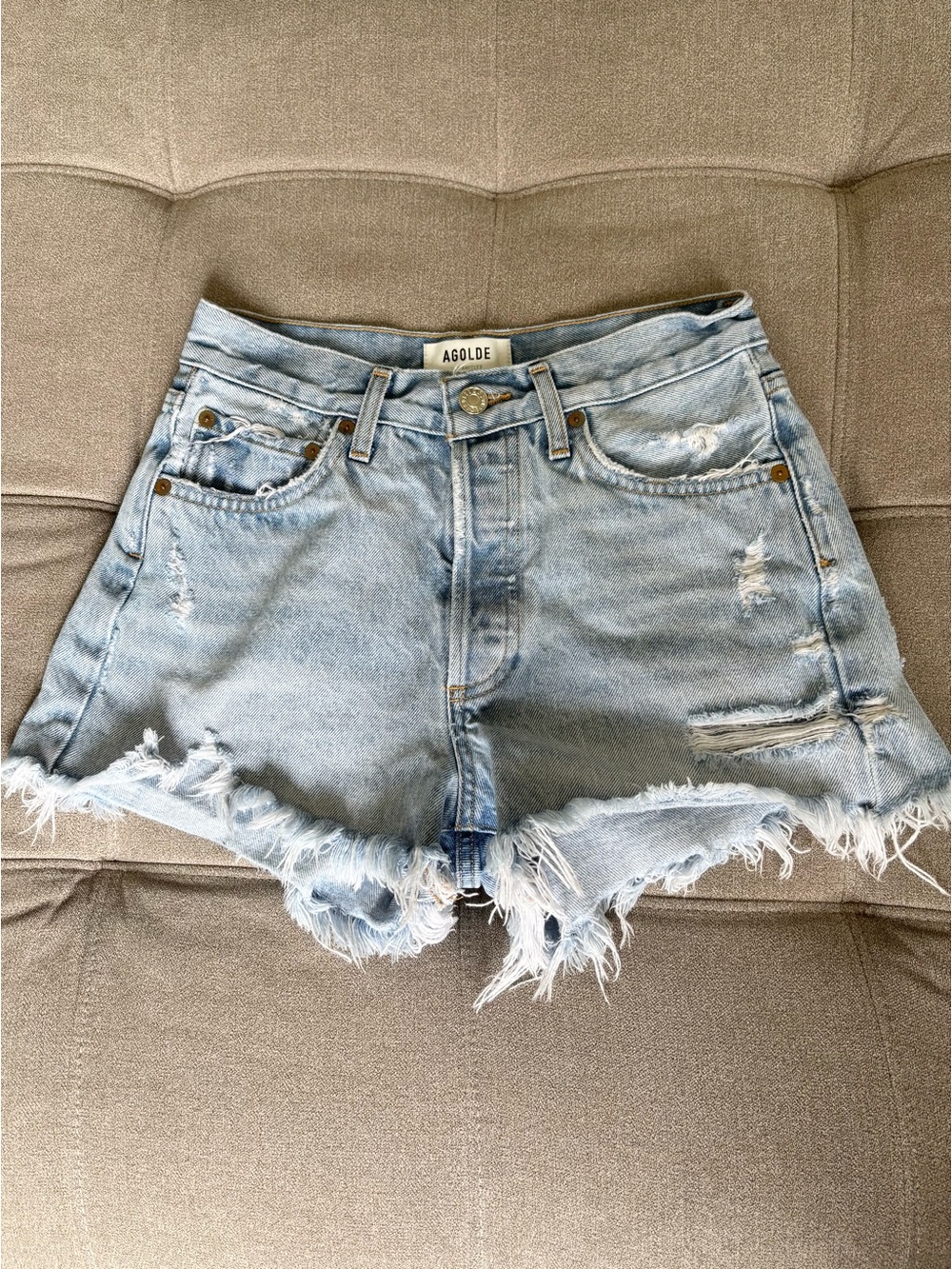 Agolde Women’s Parker Denim Cutoff Shorts